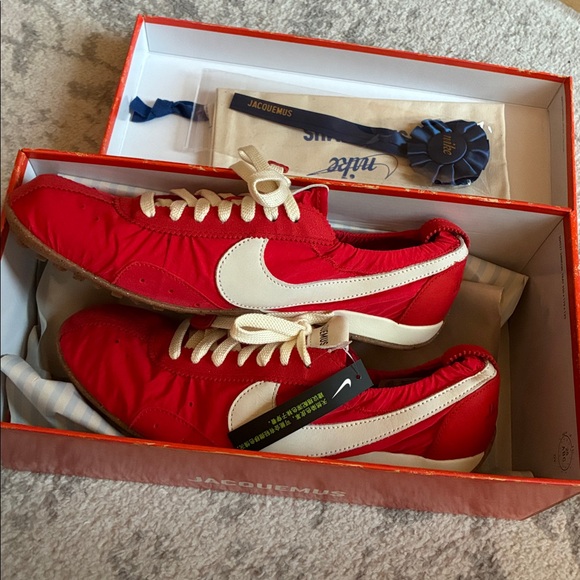 Nike x Jacquemus Moon Shoes Size 12.5 Women. Color Red. NEW! - Picture 2 of 6